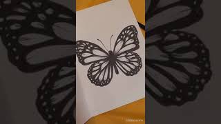 How To Draw A Butterfly drawing [upl. by Ahtabbat]