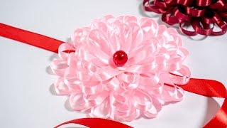 Make Easy Flower with Ribbon DIY Ideas  HandiWorks 122 [upl. by Navada]