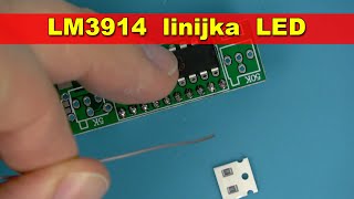 Linijka diodowa LED na LM3914  lutowanie wersja 1 [upl. by Socher572]