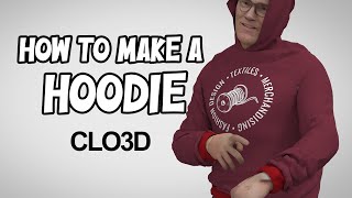 How to make a Hoodie in Clo3D  Beginner [upl. by Readus956]