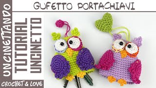 Ti mostro come fare un gufetto 🦉 portachiavi allUncinetto  Tutorial passo a passo [upl. by Eicart]