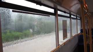 AixlesBains Orage de grêle sur un Agora Line ONDEA [upl. by Calbert]