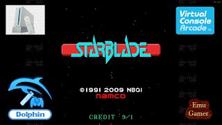 StarBlade 2009 Wii Virtual console Arcade  Full Playthrough Dolphin [upl. by Omrellig347]