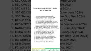 Government Jobs Exam Calendar 2024 Hemu Classes sscdates ibpsexams government calender2024 [upl. by Elvie]