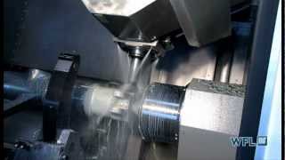 WFL MillTurn Technologies M120 making an Aerospace component with complex features [upl. by Pet]