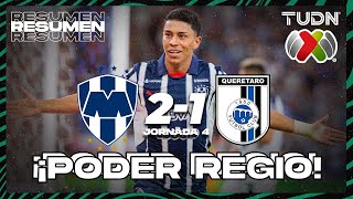 HIGHLIGHTS  Rayados de Monterrey 21 Querétaro  Liga Mx AP2024  J4  TUDN [upl. by Trish]