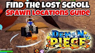 Find The Lost Scroll All Spawn Locations Guide  Demon Piece Roblox [upl. by Eirb]