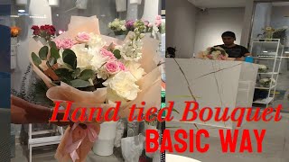 how to make hand tied bouquet [upl. by Hosbein]