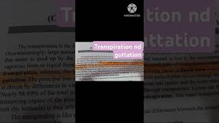 transpiration nd guttationbiology class 12th 10th neet tgt pgt biology [upl. by Ahsiym]