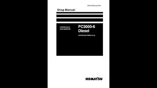 Komatsu PC30006 Diesel 06208 amp Up  06208upDGB0 Service manual [upl. by Thalassa]