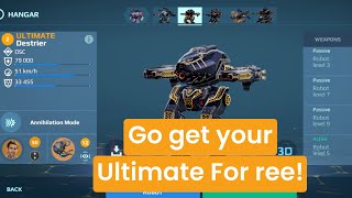 Destrier Ultimate get your for free  War Robots Gameplay [upl. by Yadnil]