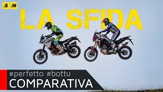 Honda Africa Twin CRF1000L VS KTM 1090 Adventure R Motocross Test ENGLISH SUB [upl. by Yreffej]