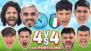 💙 NAPOLI YOUTUBE vs NAZIONALE CREATORS 🇮🇹  4 contro 4 con le PORTICINE 🥅 [upl. by Finah]