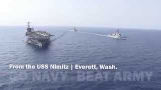 USS Nimitz Army Navy Game 2014 spirit spot [upl. by Lesde]