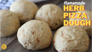 How To Make Homemade Herb Pizza Dough  Best Pizza Crust Recipe Italian Herbs  Pizza Base [upl. by Anivle]