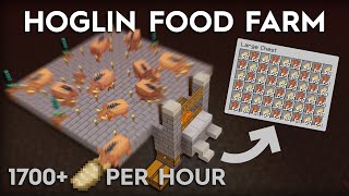 Minecraft Hoglin Food and Leather Farm  Super Easy  120 [upl. by Riddle983]