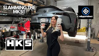 MK5 Supra HKS Adjustable springs Install [upl. by Tarfe]