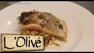 El salmón a la plancha con verdura de L´Olivé [upl. by Clementas]