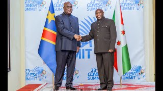 Umukuru wIgihugu ca RDC Félix Antoine Tshisekedi Tshilombo uko niko yakiriwe ku kibuga cindege [upl. by Ynnel]