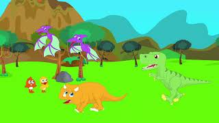 Les Dinosaures  1 Heure de Comptines éducatives Originales avec les Ptits zAmis [upl. by Ariana813]