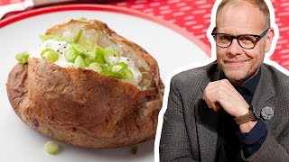 Alton Brown Makes a Perfect Baked Potato  Good Eats  Food Network [upl. by Dupuis]