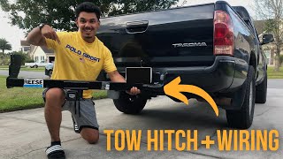 How to Install Tow Hitch  Wiring Kit  20052015 Toyota Tacoma Standard Cab IN DEPTH [upl. by Baer]