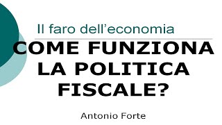 Lezione come funziona la politica fiscale [upl. by Swiercz297]