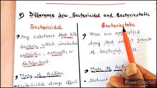 Difference between bactericidal and bacteriostatic  Microbiology  Semester revision video [upl. by Island]