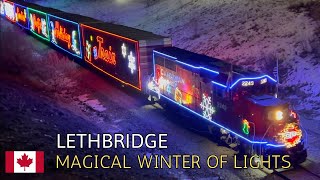 Lethbridge Magical Winter Night of Lights lethbridge nightlife canadianpacific [upl. by Phia]