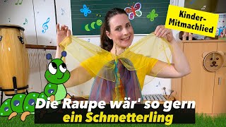 Die Raupe wär so gern ein Schmetterling  Kinderlied  Seidentücher  Kindertanz  Floh im Ohr TV [upl. by Anor]