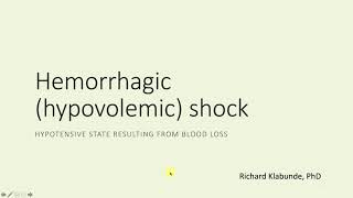 Hemorrhagic Shock [upl. by Alrak]