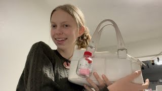 asmr what’s in my bag tapping gripping whispers lofi [upl. by Letnom]