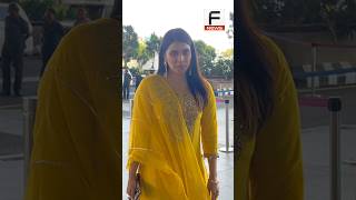 Mannara Chopra Spotted At Mumbai Airport Departure mannarachopra mannara shorts [upl. by Elrahc]