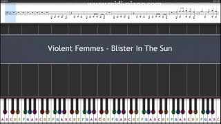 Violent Femmes  Blister In The Sun  Piano Tutorial With Sheet Music [upl. by Nosnar816]