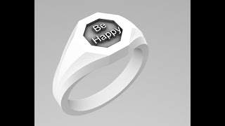 Rhino Ring Design signet ring design using rhino [upl. by Tnairb]