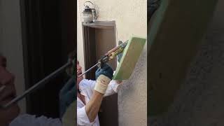 Stucco Caulkings with sand shorts shortsfeed caulking diy howto homeimprovement experttips [upl. by Annyahs545]