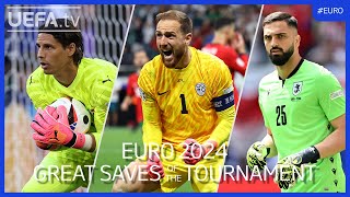 EURO 2024 Great Saves of the Tournament  Sommer Oblak Mamardashvili [upl. by Airdnaed485]