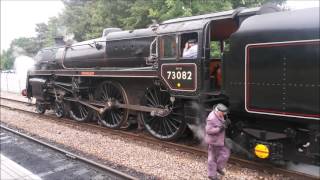 BR Standard Class 5 73082 at the Bluebell Railway 29th September 2016 [upl. by Netsew]