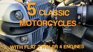 5 Classic Motorcycles with flat Engines is it the perfect motorcycle Engine [upl. by Tnemelc]