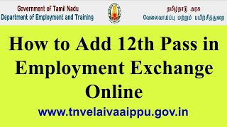 How to Add 12th Qualification in Employment Exchange OnlineHSC Pass [upl. by Llenahs]