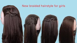 4 braided hairstyle for girls│2 minute quick and easy hairstyle for outgoingtrending hairstyle [upl. by Shoifet125]