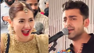 Farhan Saeed singing with hania amir 2 [upl. by Natsyrk]