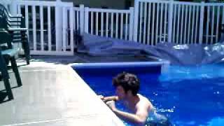 3ft jump out of the pool Just like BJ Penn [upl. by Filler]