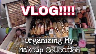 VLOG Organizing My Makeup Collectionفلوغ ترتيب مجموعة المكياج الخاصة بي [upl. by Floro]