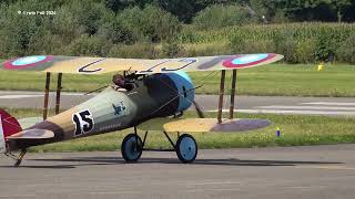 Nieuport 28C1 Replica Airfair amp Flyin Teuge Airport 14 Sept 2024 [upl. by Airbmac483]