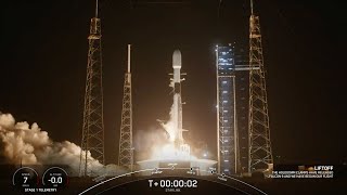 Blastoff SpaceX launches 23 Starlink satellites from Florida nails landing [upl. by Donetta797]