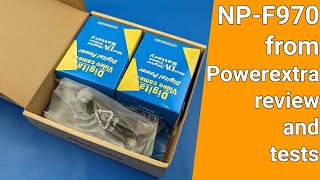 Powerextra NPF970 Lithium battery review and tests [upl. by Golter]