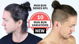 ✅ 10 Different Man Bun Styles  Men’s Long Hairstyles [upl. by Enenaej97]