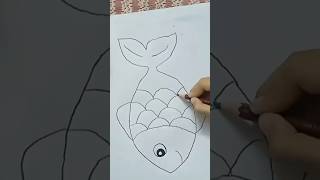 How To Draw A Fish For Kids  Fish Drawing 🐟 shorts trending youtubeshorts ytshorts viralvideo [upl. by Mowbray457]