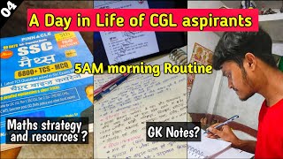 SSC CGL 2025 TARGET  5AM morning Productive Routine  cgl ssc sscaspirants cgl2025 [upl. by Aesoh]